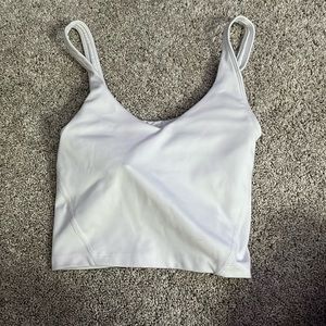 white athletic tank top